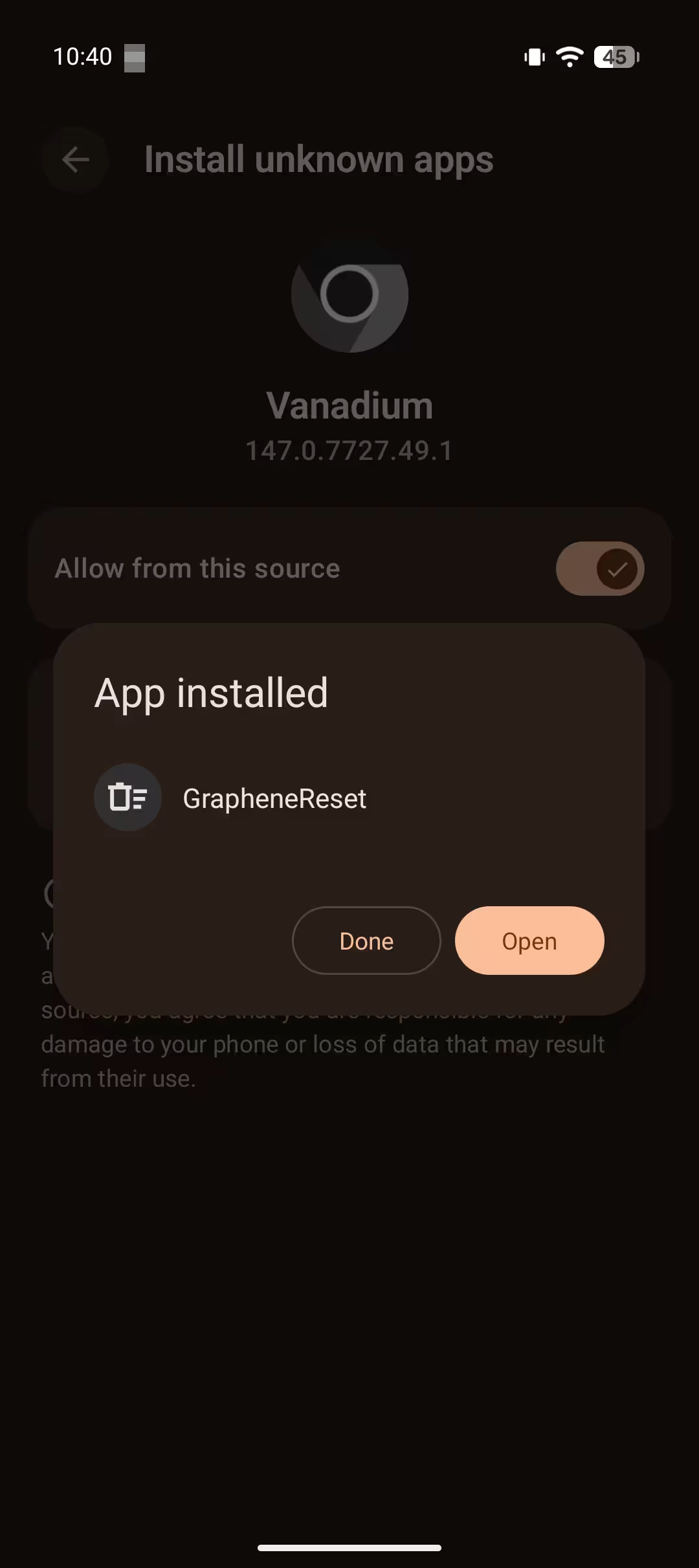 Installation complete