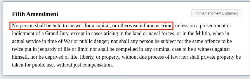 Right to remain silent; 5th amendment